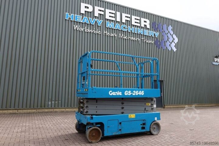 Scissor lift Genie GS2646 Electric, Working Height 9.80m, Capacity 45