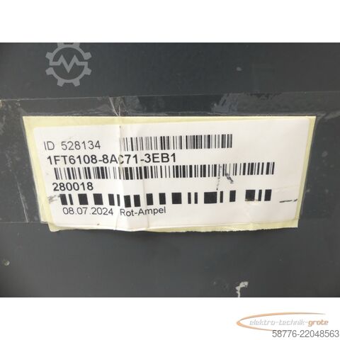 Control unit Siemens 1FT6108-8AC71-3EB1 Servomotor SN: 280018