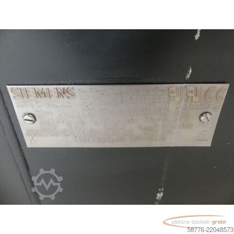 Control unit Siemens 1FT6108-8AC71-3EB1 Servomotor SN: YFNN14040905001