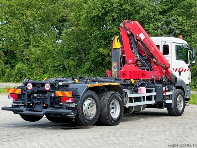 Roll-off tipper truck MAN TGS 26.360 * HMF 1720 K4 + FUNK * TOPZUSTAND