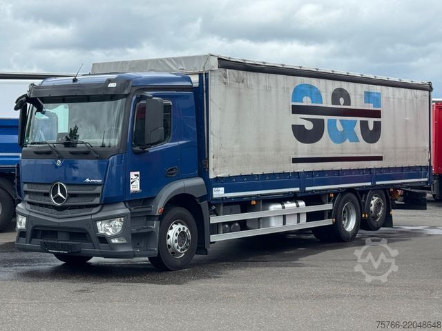 Flatbed truck with tarp MERCEDES-BENZ ANTOS 2536 L /LENKACHSE / EDSCHA / RADSTAND 5,5m