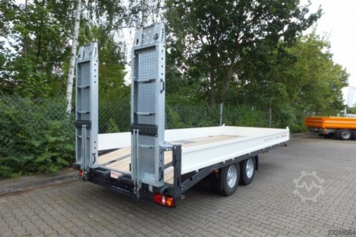 Low loader trailer Möslein TTT 11- 6,28 Weiß  Neuer Tandemtieflader