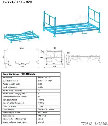 Palette Reifenpalette Paleta na opony