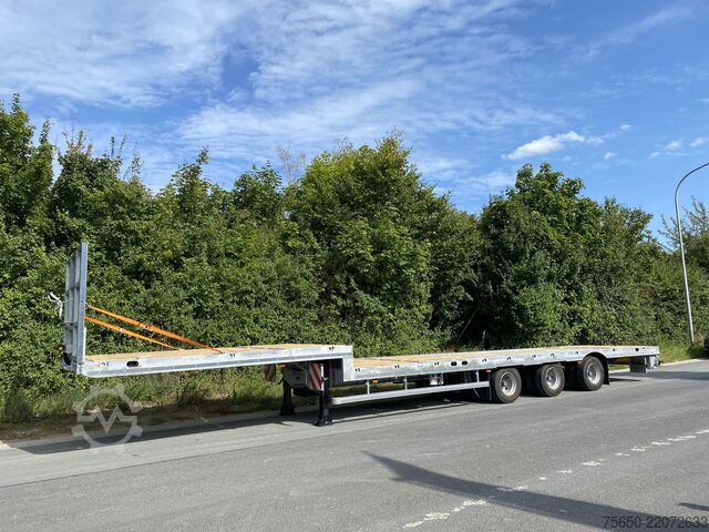 Open semitrailer Möslein ST 3-Plato 9,4  3 Achs Satteltieflader Plato 45 t GGfür Fertigteile, Baumaschinen oder Container