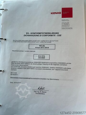 Dough divider KONIG ARTISAN SFI 350