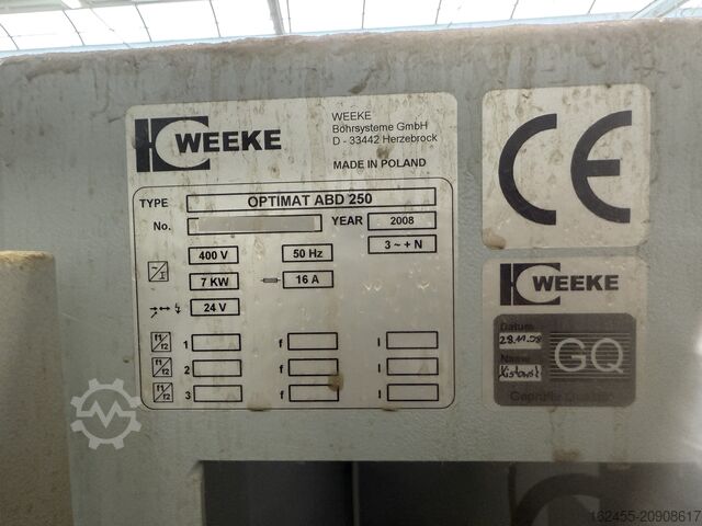 Dowel boring machine Weeke ABD 250