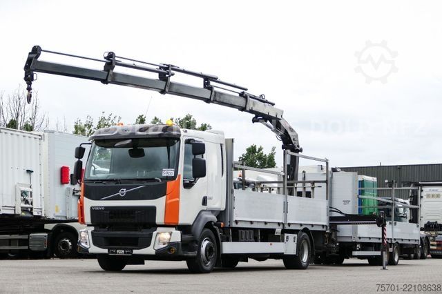 Flatbed truck VOLVO FL 280 Pritsche Kran HIAB Komplettzug
