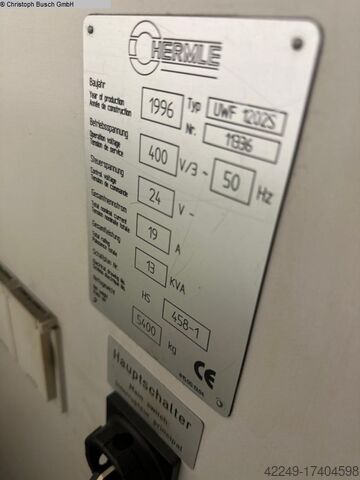 Universal Milling and Boring Machine HERMLE UWF 1202 S