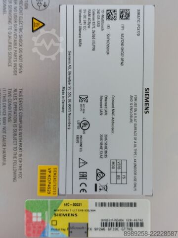SIMATIC Multitouch Display Siemens 6AV7240-0HC07-0PA0