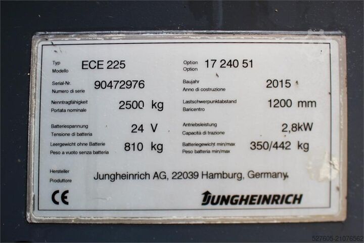 Kommissioniermaschine Jungheinrich ECE 225 2400x510mm