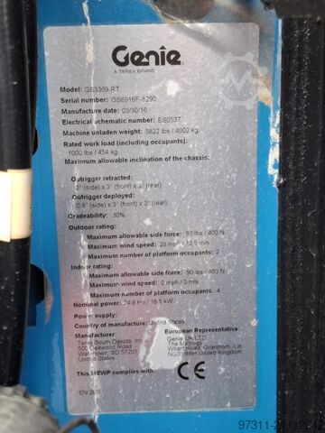 Scherenarbeitsbühne Genie GS-3369 RT OR