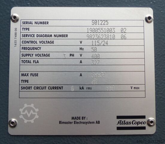 Schraubenkompressor GA160VSD+FF Atlas Copco GA160VSD+FF