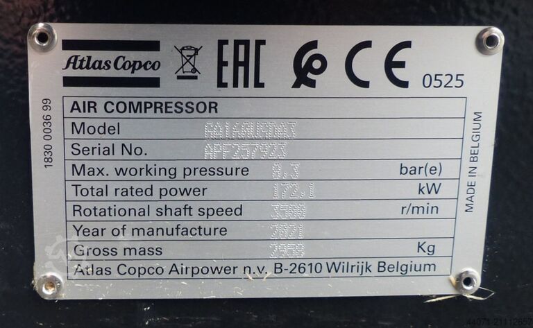 Schraubenkompressor GA160VSD+FF Atlas Copco GA160VSD+FF