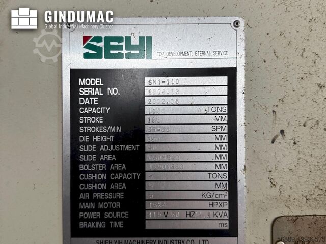 Mechanical Stamping Press SEYI SN1-110