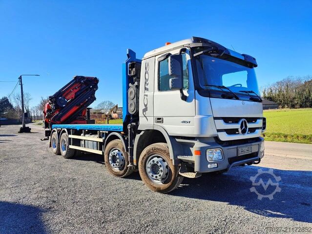 Ladepritsche Mercedes-Benz Actros 4151 V8 8x4 roofcrane / dachdecker Palfi...
