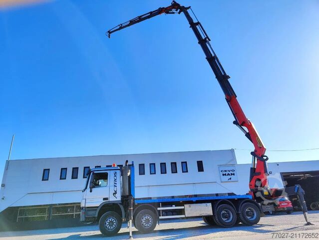 Ladepritsche Mercedes-Benz Actros 4151 V8 8x4 roofcrane / dachdecker Palfi...