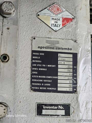 Hydraulische Presse Agostino Colombo G250