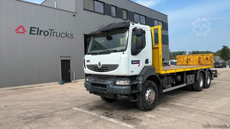 Plattformanhänger Renault Kerax 450 DXI (BOITE MANUELLE / 6X4 / LAMES / R...