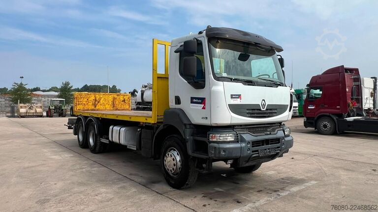 Plattformanhänger Renault Kerax 450 DXI (BOITE MANUELLE / 6X4 / LAMES / R...