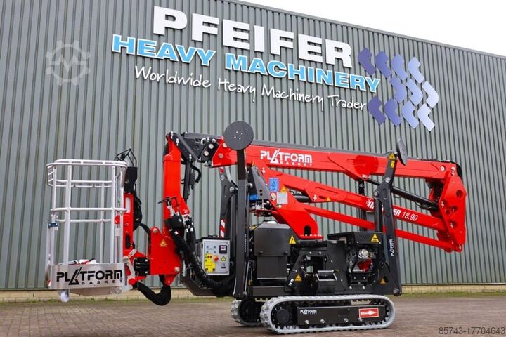 Gelenkteleskoparbeitsbühne Platform Basket Spider 18.90 PRO CE Declaration, Valid inspection,