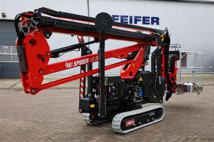 Gelenkteleskoparbeitsbühne Platform Basket Spider 18.90 PRO CE Declaration, Valid inspection,