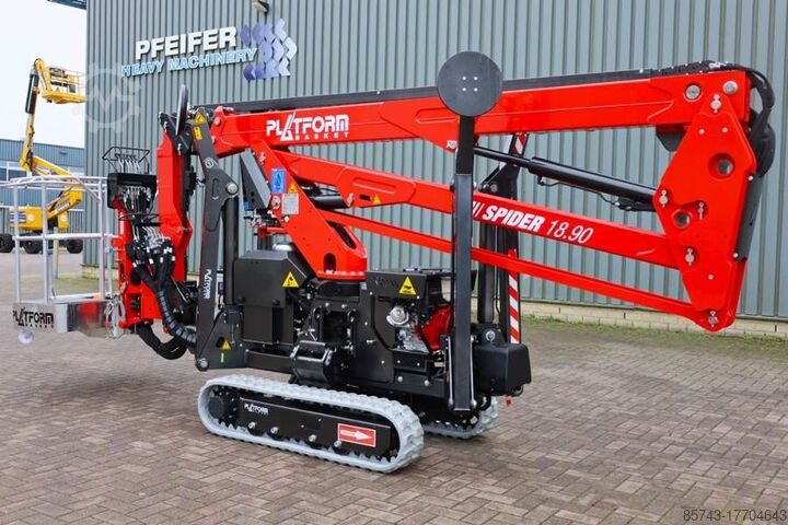 Gelenkteleskoparbeitsbühne Platform Basket Spider 18.90 PRO CE Declaration, Valid inspection,