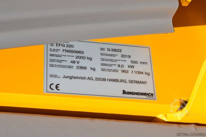 Gabelstapler Jungheinrich EFG 220 wie Neu EFG220 TOP ZUSTAND