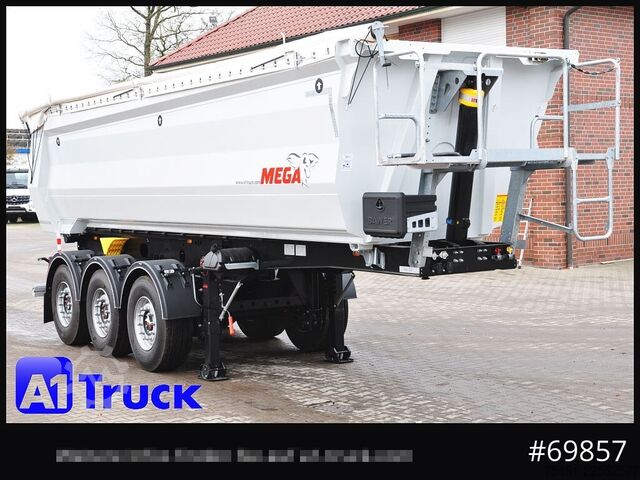 Tipper semitrailer BENALU Mega  25m³ Lift Stahl  SAF 4X4 Allrad 1350mm