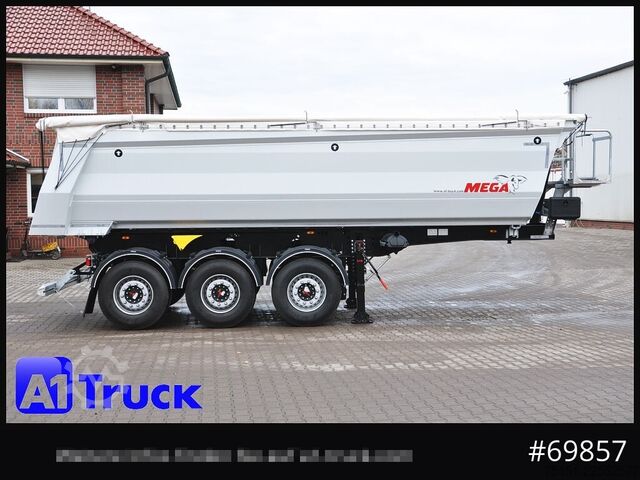 Tipper semitrailer BENALU Mega  25m³ Lift Stahl  SAF 4X4 Allrad 1350mm