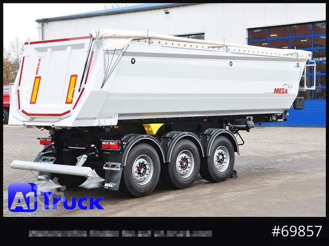 Tipper semitrailer BENALU Mega  25m³ Lift Stahl  SAF 4X4 Allrad 1350mm