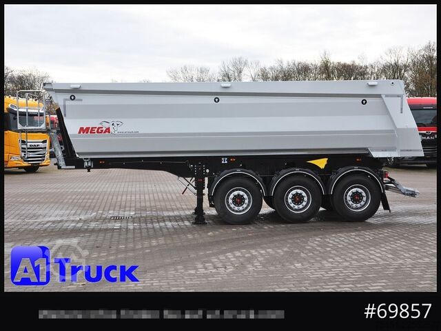 Tipper semitrailer BENALU Mega  25m³ Lift Stahl  SAF 4X4 Allrad 1350mm