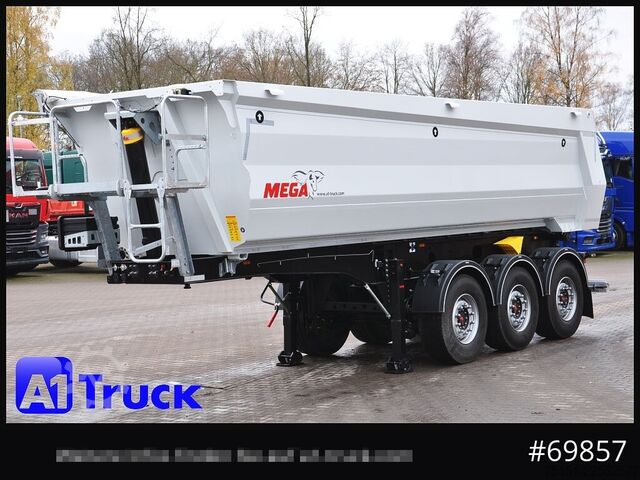 Tipper semitrailer BENALU Mega  25m³ Lift Stahl  SAF 4X4 Allrad 1350mm