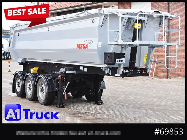 Tipper semitrailer BENALU Mega  25m³ Lift Stahl  SAF 4X4 Allrad 1350mm