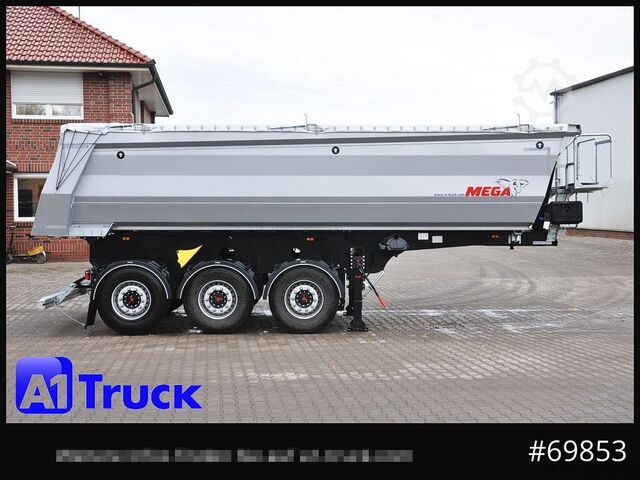 Tipper semitrailer BENALU Mega  25m³ Lift Stahl  SAF 4X4 Allrad 1350mm