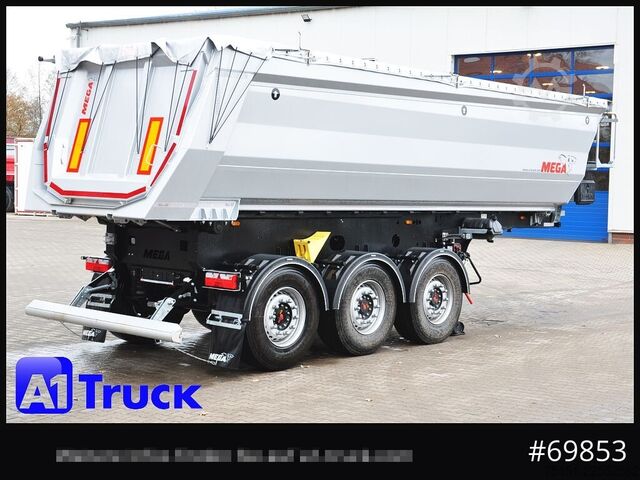 Tipper semitrailer BENALU Mega  25m³ Lift Stahl  SAF 4X4 Allrad 1350mm