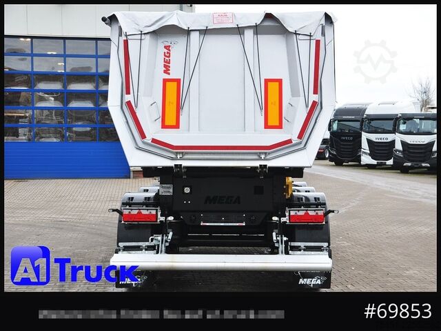 Tipper semitrailer BENALU Mega  25m³ Lift Stahl  SAF 4X4 Allrad 1350mm