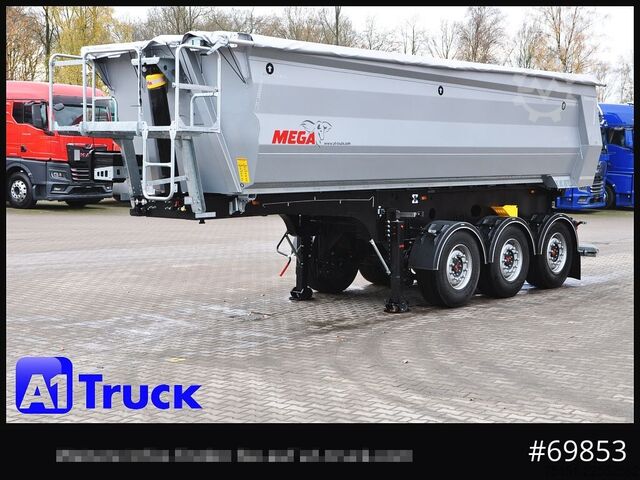 Tipper semitrailer BENALU Mega  25m³ Lift Stahl  SAF 4X4 Allrad 1350mm