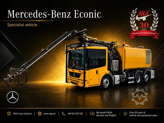 High-pressure water jet Mercedes-Benz Econic 2629 - 6X2 - Cleaning truck