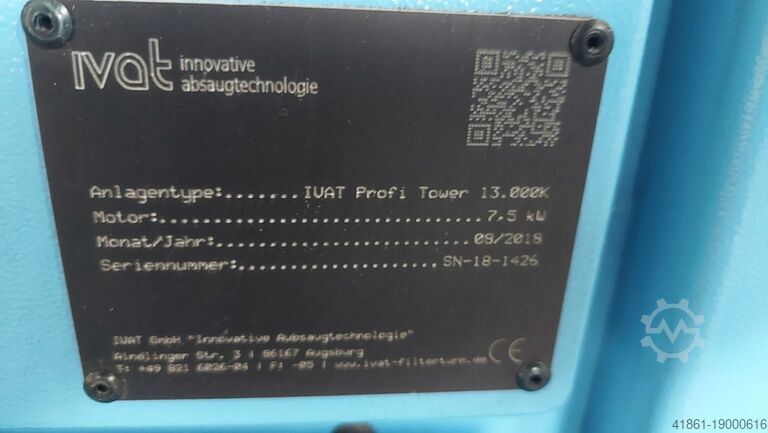Schweißnebelabsaugung IVAT Profi Tower 13000 K