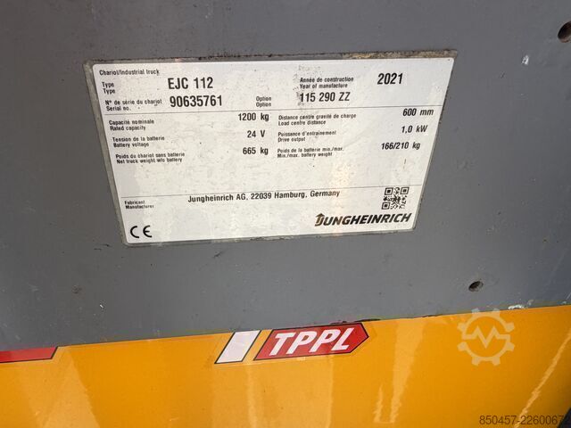 Pallet Stackers Jungheinrich EJC 112 li-ion 2.9m/ cold store