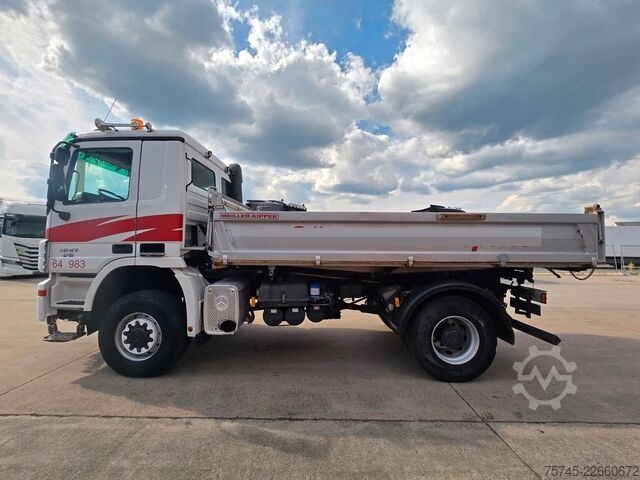 Three-sided tipper truck MERCEDES-BENZ ACTROS 1841 * 4X4 * BORDMATIK *  MEILER