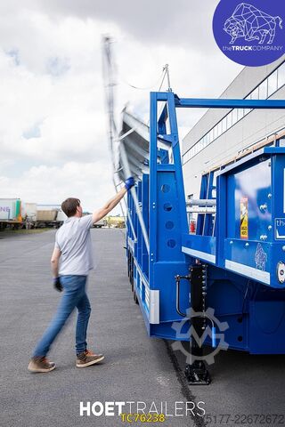 Semi low-loader Hoet Trailers Concrete wall transport