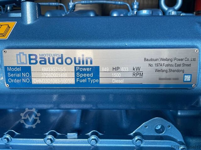 Generator set Baudouin 6M33G715/5 - 715 kVA Generator - DPX-19880