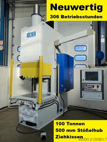 Einständer - Hydraulikpresse mit Ziehkissen, Hydraulische Ziehpresse, Tiefziehpresse, C-Gestell Prod RÖCHER REP 100.01 SZ