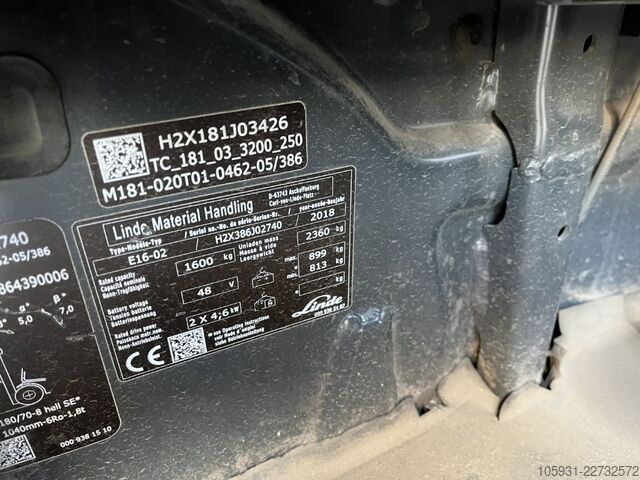 Elektro 3 Rad-Stapler Linde E16-02