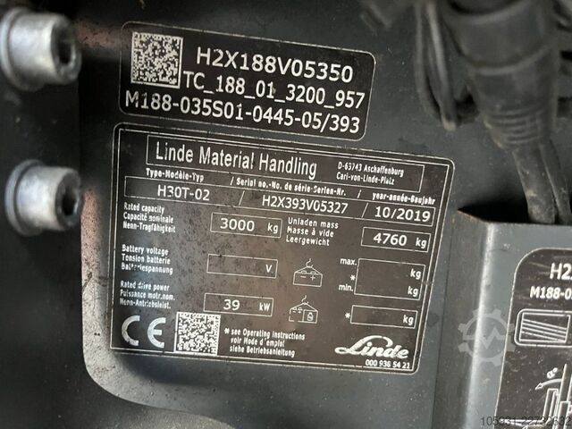 Treibgasstapler Linde H30T-02