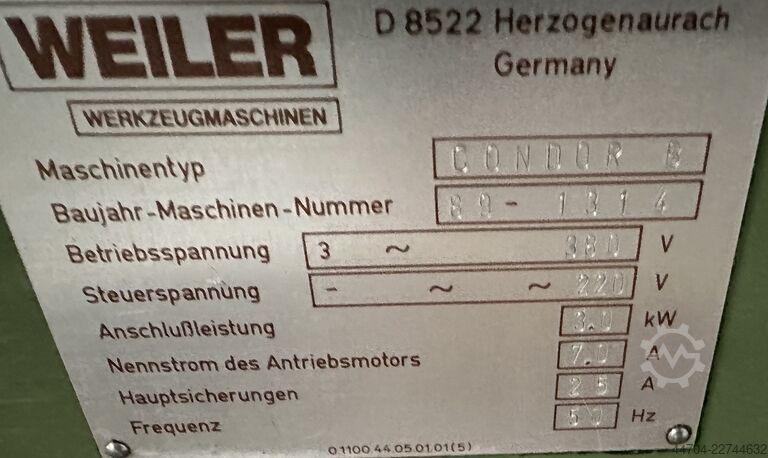 Leit-/Zugspindeldrehmaschine Weiler Condor B