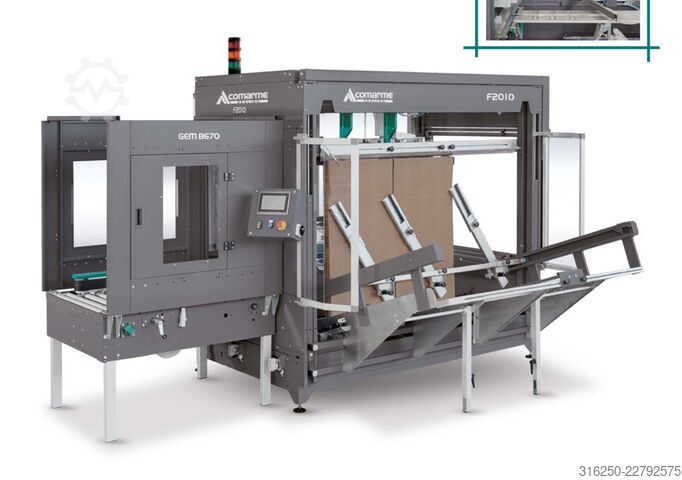 Carton erector Comarme Autom. Kartonaufrichter F2010 + GEM B670