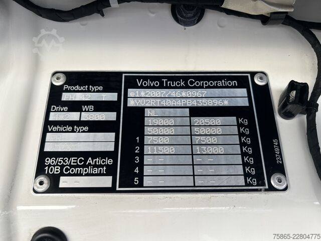 Standard-SZM Volvo FH 500 Globetrotter XL / 277 dkm / Tacho V2 / V...