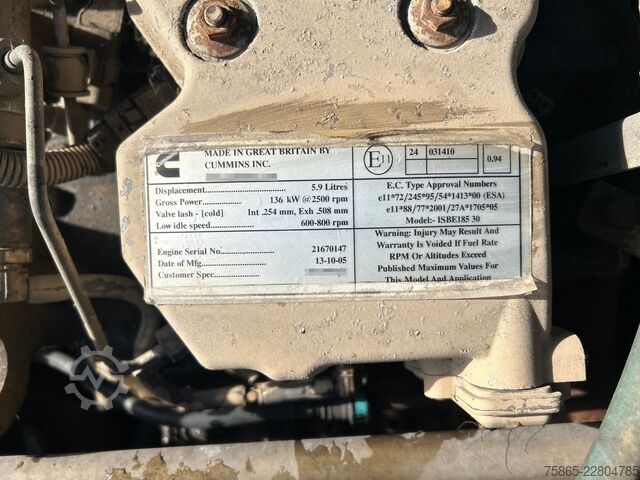 Standard tractor Terberg YT182 / Motor Problem - Oil Pressure / 2006 / C...